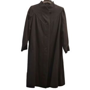 Vintage Givenchy En Plus Femme Wool Blend Trench Coat Black Size 18